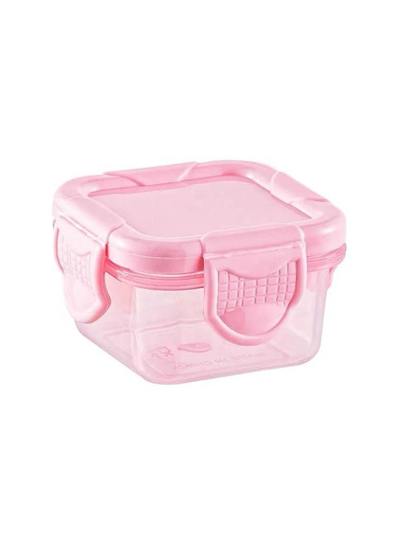 VIO - 6 Piece Plastic Reusable Small Food Storage Containers with Lids for Salad Dressing Container Mini Freshkeeping Box for Adults Kids 60 ML Capacity Multicolor - Image 1