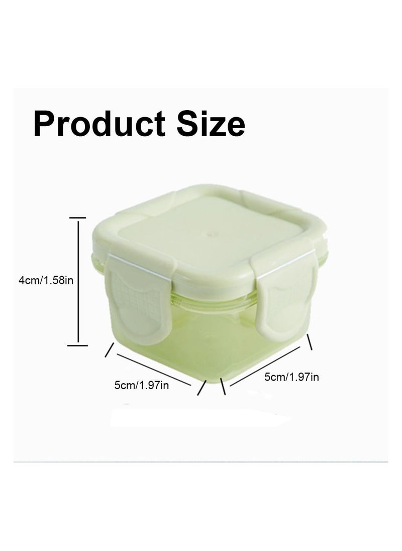 VIO 6 Piece Plastic Reusable Small Food Storage Containers with Lids for Salad Dressing Container Mini Freshkeeping Box for Adults Kids 60 ML Capacity Multicolor  - Image 5