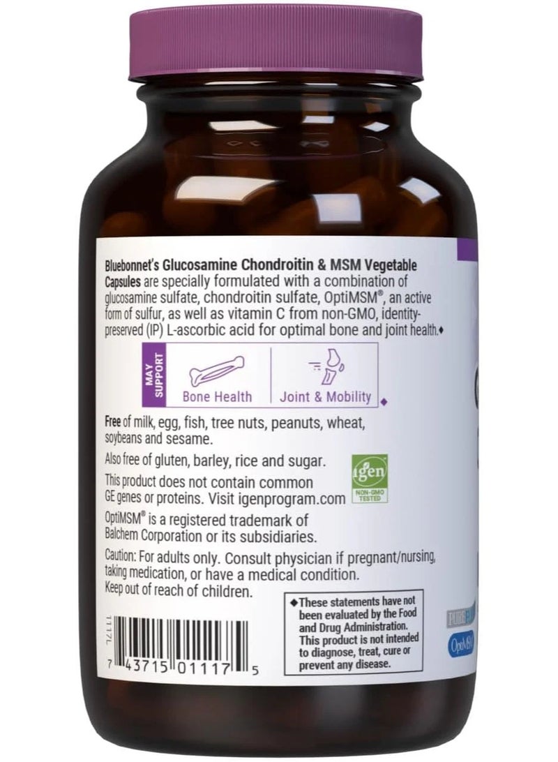 Bluebonnet Vegetarian Glucosamine + MSM – 1500 mg Glucosamine, 1000 mg MSM, Vegan Joint Support - Image 3