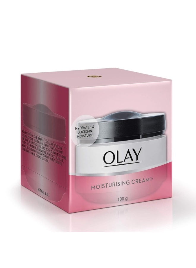 Olay Moisturizing Cream |Nourishing and moisturizing ingredients |All day moisture, Improves skin softness and smoothness |Suitable for Normal, Dry, Oily & Combination skin |100 gm - Image 3