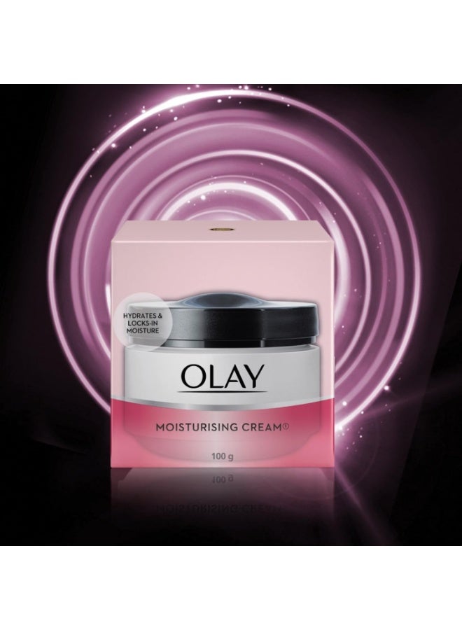 Olay Moisturizing Cream |Nourishing and moisturizing ingredients |All day moisture, Improves skin softness and smoothness |Suitable for Normal, Dry, Oily & Combination skin |100 gm - Image 4