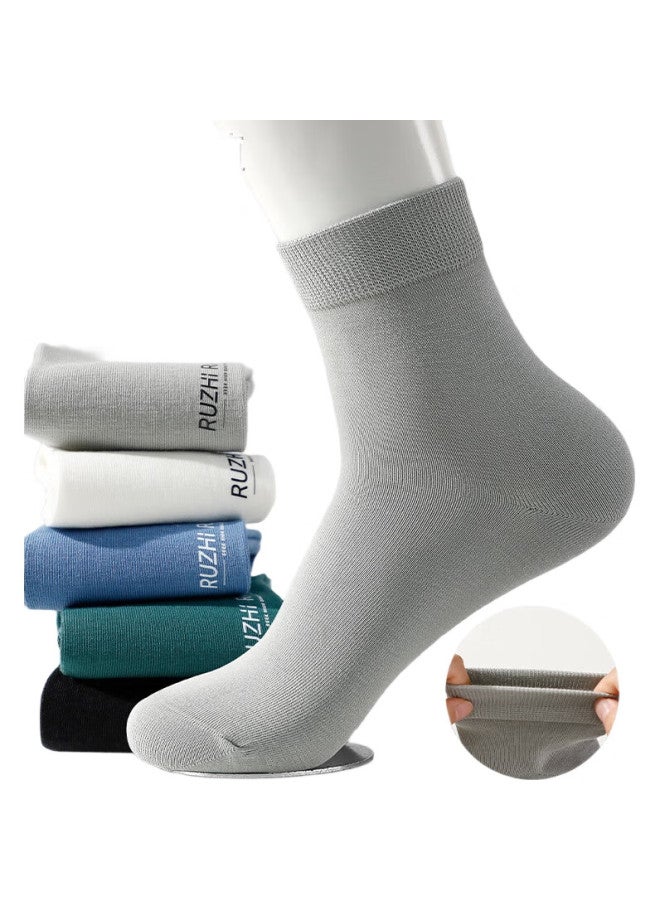 As plant Like Plant Men'S Socks, Summer Mid-Calf Socks, 100% Pure Cotton, Antibacterial, Odor-Resistant, Breathable, Seamless, Durable, Business Casual Long Socks - Image 3