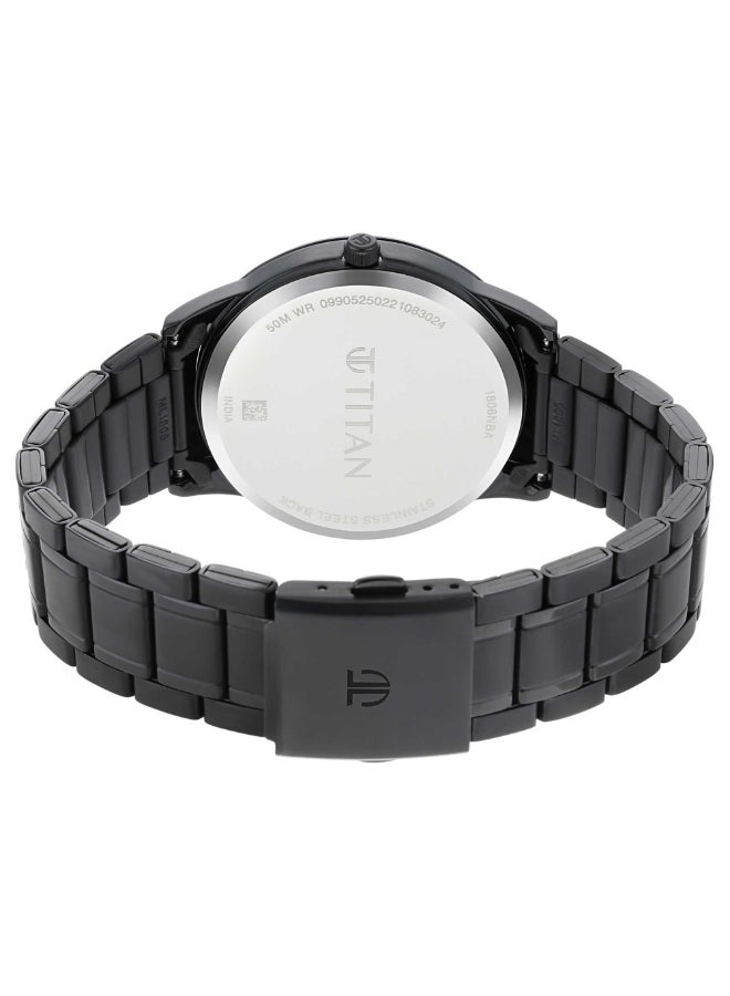 TITAN Analog Black Dial Men's Watch-1806NM01, Black - Image 4
