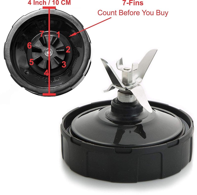 NLSD Replacement Parts Blender Blade Assembly Fits Nutri Ninja Auto-iQ BL480-30 BL482 BL681A-30 BL682 BL640 (7 Fins) - Image 2