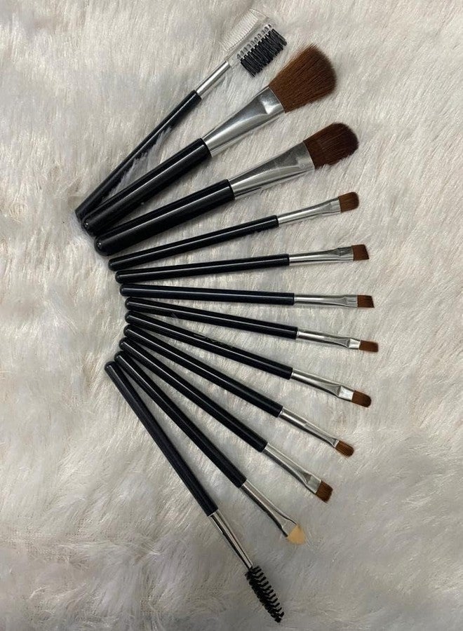 bolt bee Professional Makeup Brush Set 12 Pcs Premium Synthetic Foundation Powder Concealers Eye shadows Blush Makeup Brushes with black case - Image 3