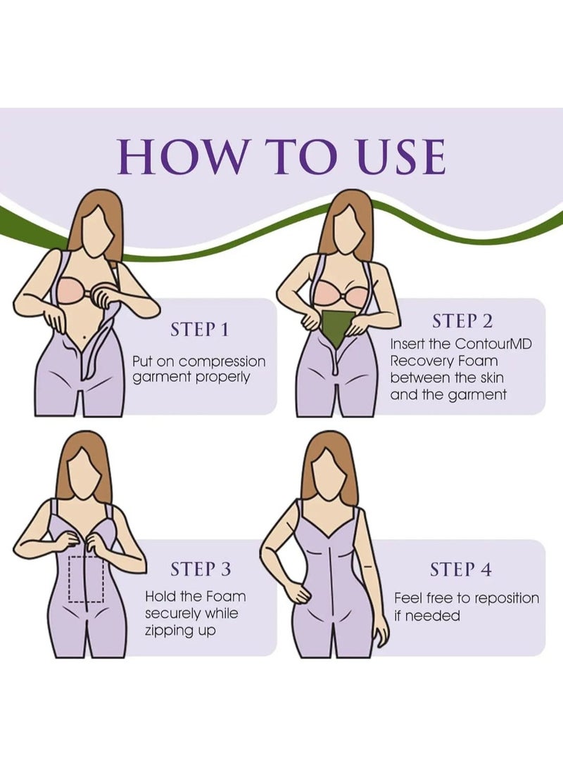 Lipo Foam for Recovery After Liposuction and Body Contouring, Set of 2 - Image 3