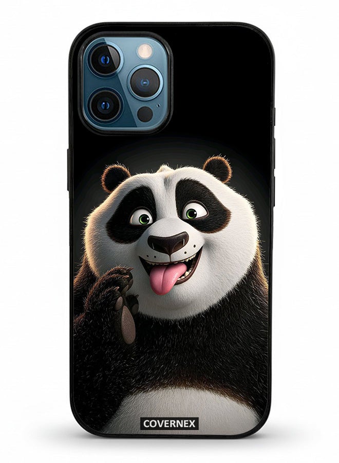 Covernex Apple iPhone 12 Pro Max Protective Case Cover Printed Featuring Kung Fu PAnda Playful Expression - Image 2