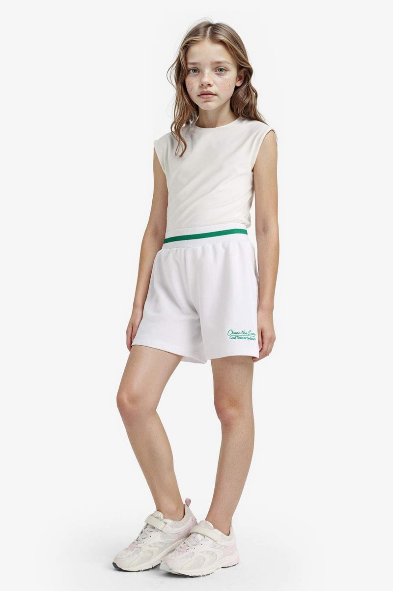 DeFacto Girl Printed Elastic Waist Shorts - Image 1
