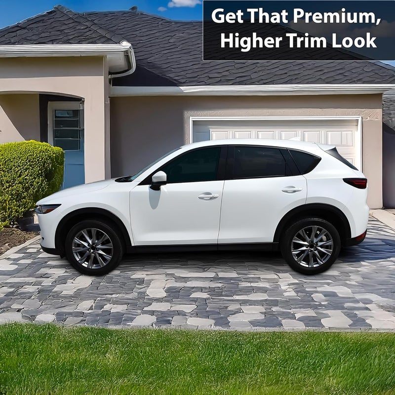 BOGAR TECH DESIGNS Side Window Chrome Delete Cover Replacement for Mazda CX-5 (2017-2024) - Gloss Black - Image 2