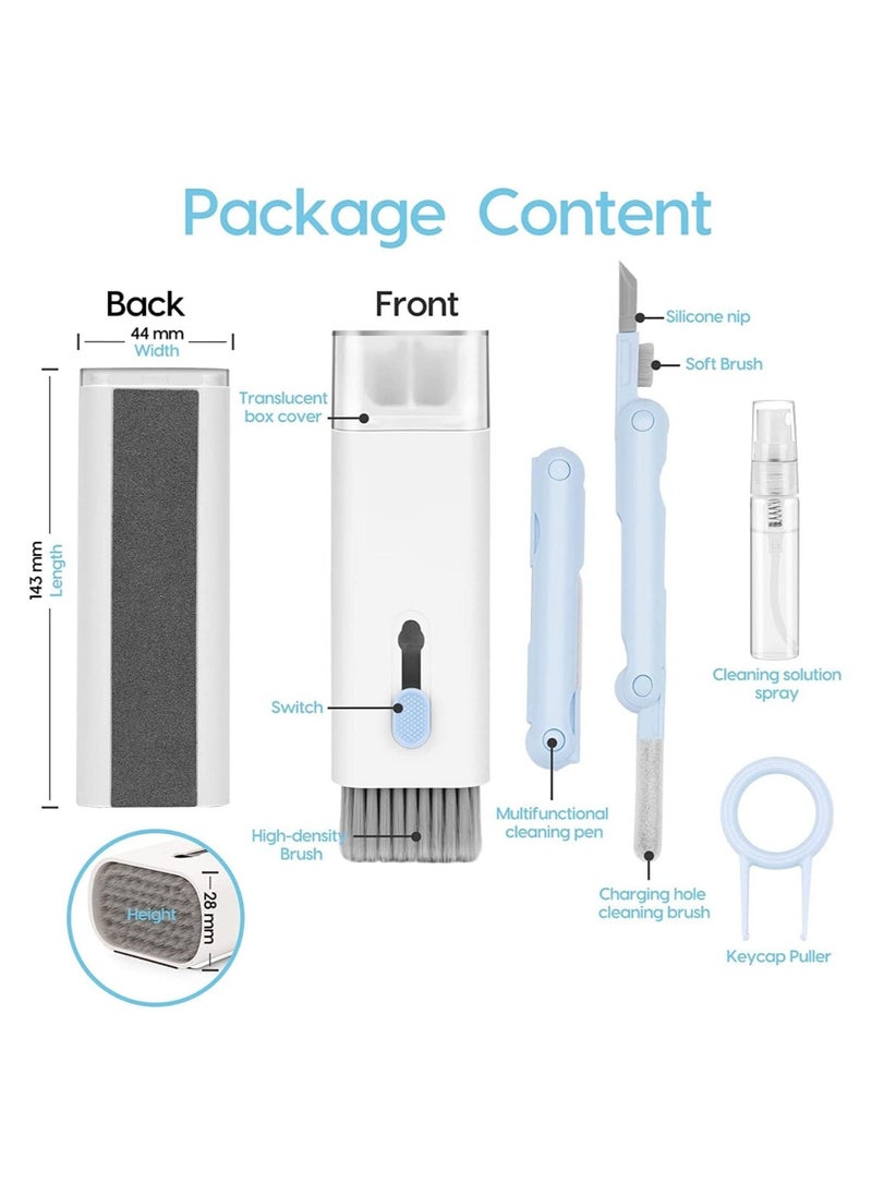 ELTRAZONE Laptop Cleaner, 7 in 1 Keyboard Cleaner Set, Computer MacBook Earphone Cleaning Kit, Tablet and Screen Dust Brush Including Soft Sweep, Swipe, 3 in 1 Airpod Cleaner Pen, Key Puller and Spray Bottle - Image 1