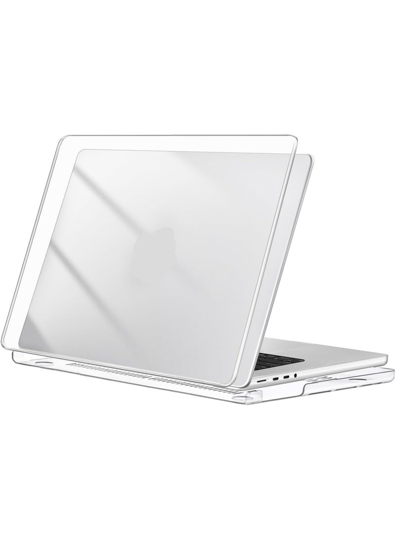 NANAO Compatible with MacBook Pro 16 inch Case 2024 2023 2022 2021 Release M4 M3 M2 M1 A3403 A3186 A2991 A2780 A2485 Pro Max Chip Touch ID, Protective Plastic Hard Shell Case Cover, Crystal Clear - Image 1