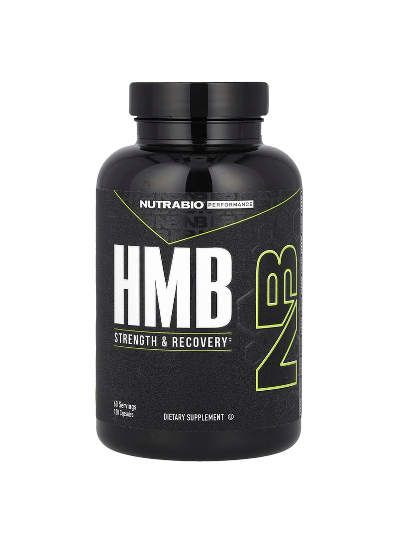 NutraBio Performance, HMB, 120 Capsules (500 mg per Capsule)