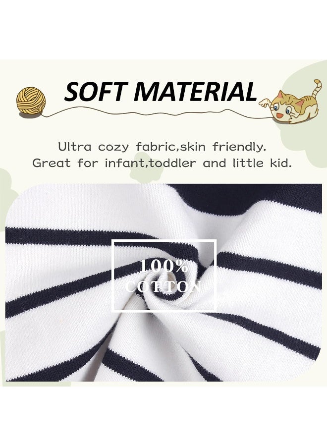 Peecabe Peecabe Kids Boys Cable Knit Sweater Long Sleeve Round Collar Striped Sweatshirt Baby Cotton Pullover Sweater Spring 1-5T - Image 5
