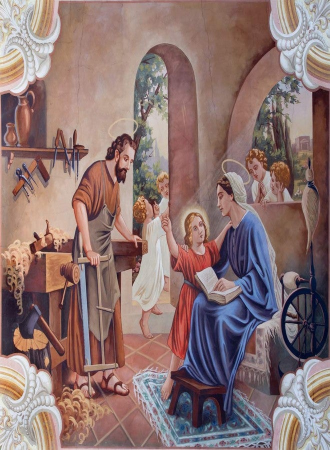 5 Ace Holy Family Sticker Poster|Christian religion|Jesus christ psoter|size:12x18 inch,multicolor