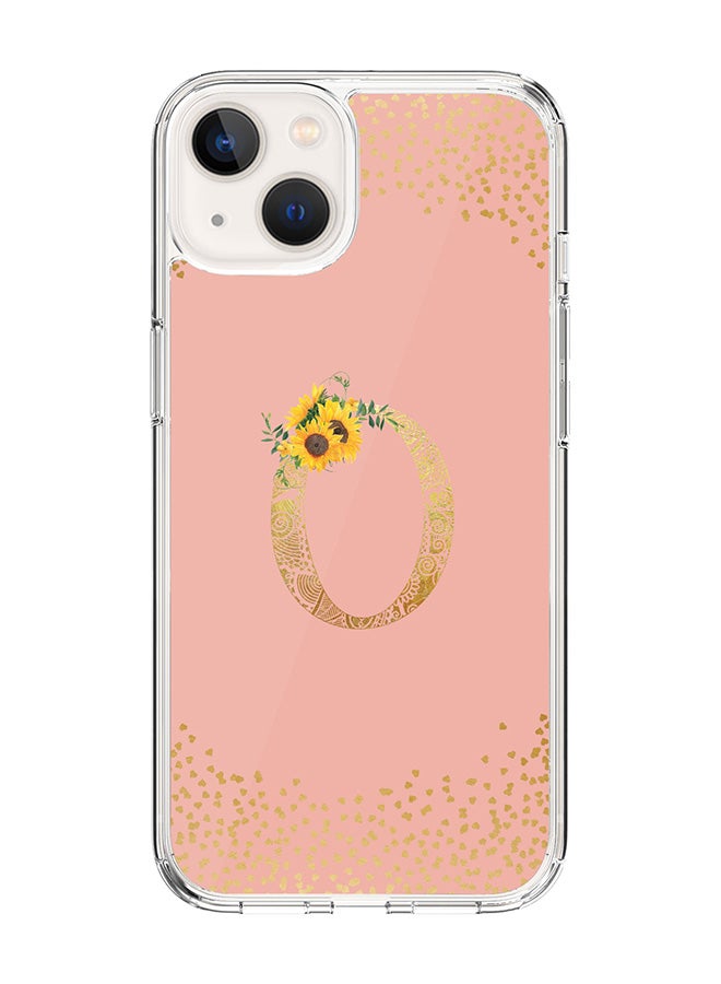 Stylizedd Classic Clear Case For iPhone 15, Hybrid Soft Case Thin Cover- Custom Monogram Initial Letter Mandala Floral Pattern Alphabet - O ( Rose Pink) - Image 1
