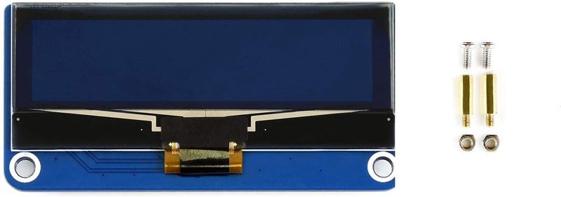 Waveshare 2.23inch OLED Display HAT for Raspberry Pi 128×32 Pixels with Embedded 1305 Driver Communicating via SPI or I2C Interface. - Image 2