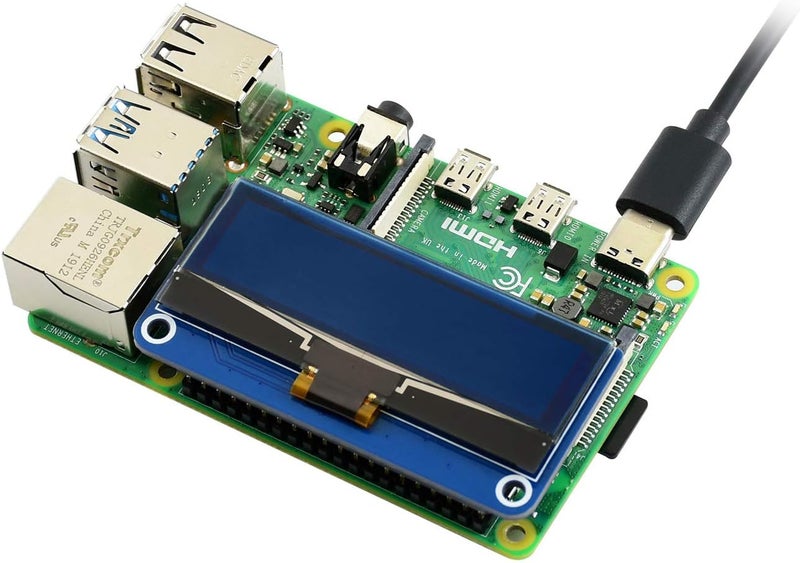 Waveshare 2.23inch OLED Display HAT for Raspberry Pi 128×32 Pixels with Embedded 1305 Driver Communicating via SPI or I2C Interface. - Image 5