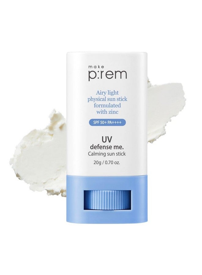 MAKEP:REM [Make P:Rem] Uv Defense Me. Calming Sun Stick Spf 50 | Non-Nano Zinc Oxide Physical Sunscreen For Face | Uva/Uvb Protection | No Oxybenzone & Octinoxate | 20G, 0.70 Fl.Oz. | Makeprem - Image 1