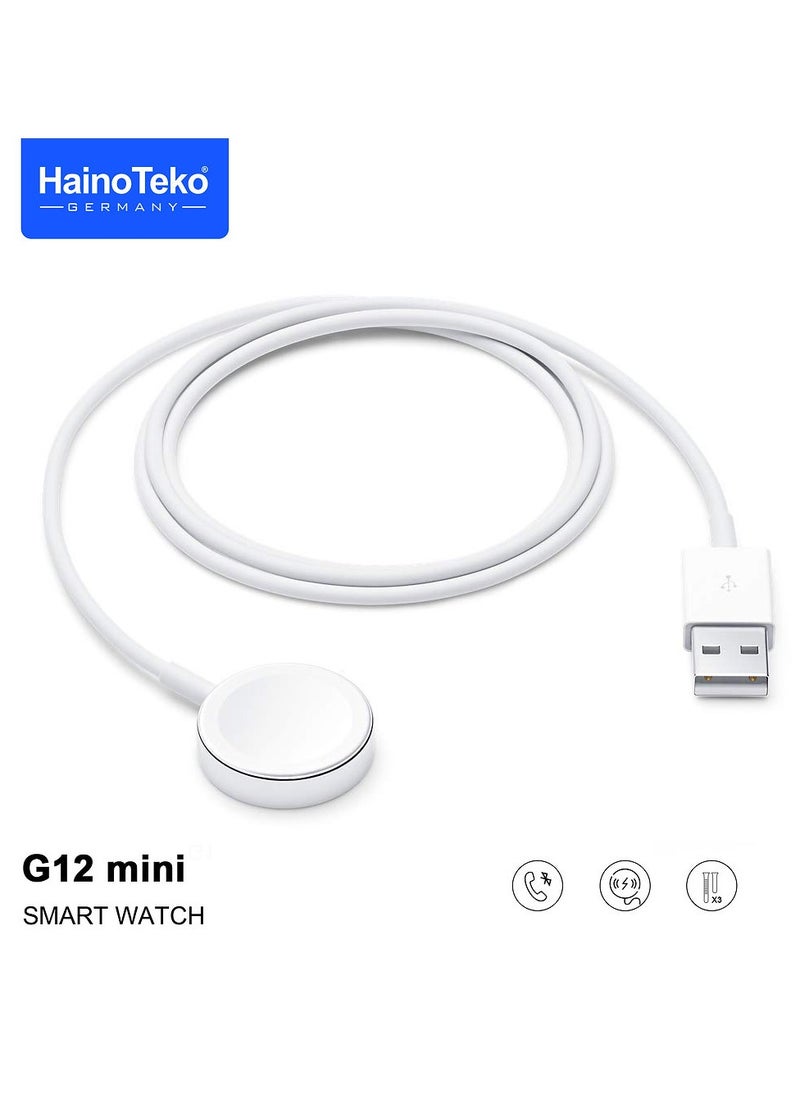Haino Teko - HainoTeko Germany G12 mini Smart Watch With Round Shape AMOLED Display 3 Pair Straps and Cgarging Cable Designed For Womens Gold - Image 1