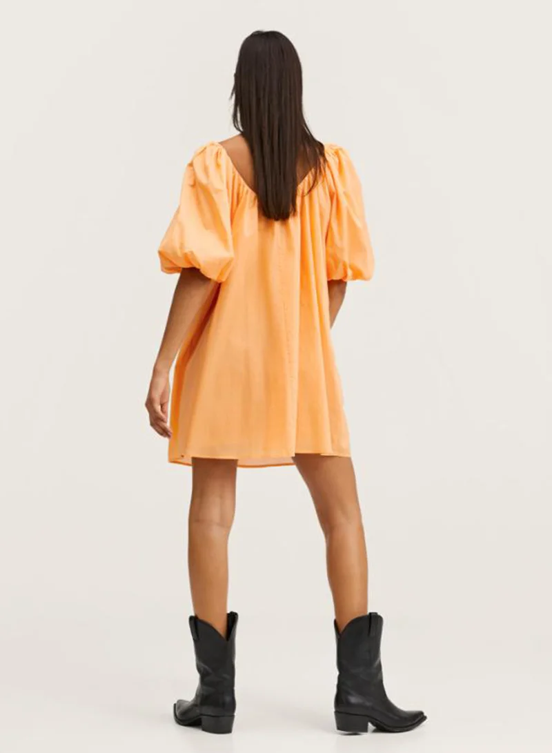 MANGO Puff Sleeve Dress
