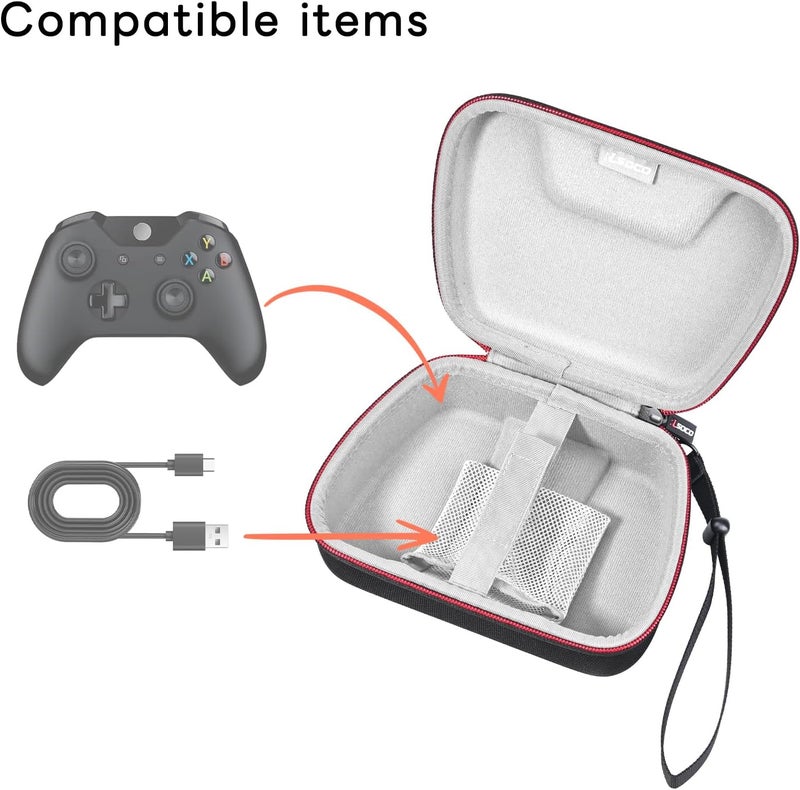 آر كيه باي كيس حقيبة صلبة لوحدة التحكم اللاسلكية Xbox/Xbox Elite Series 2 Core من RLSOCO - أسود (الحقيبة فقط) - Image 4