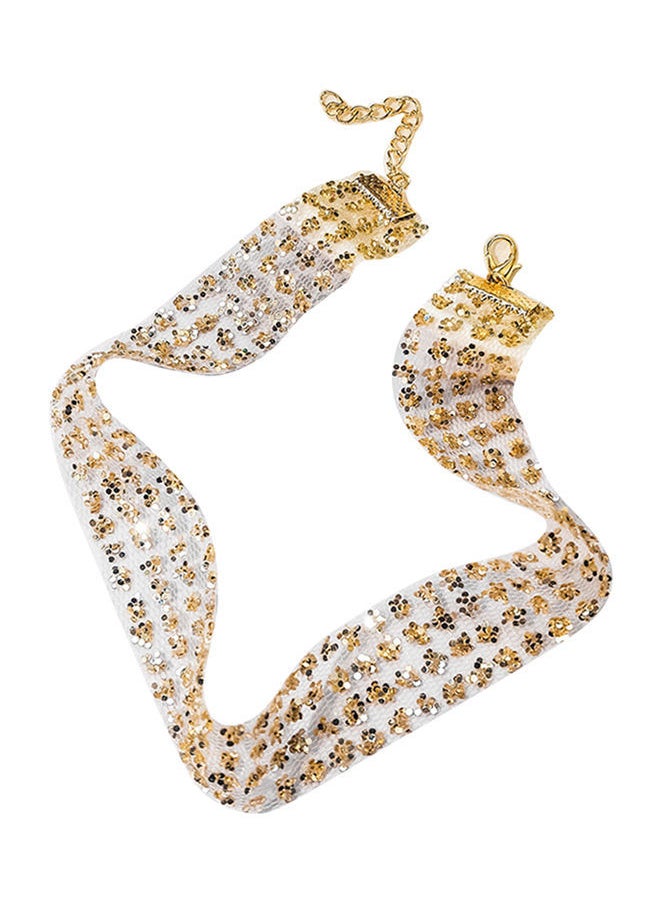 NIBEMINENT - Shiny Paillette Decor Choker Necklace - Image 1