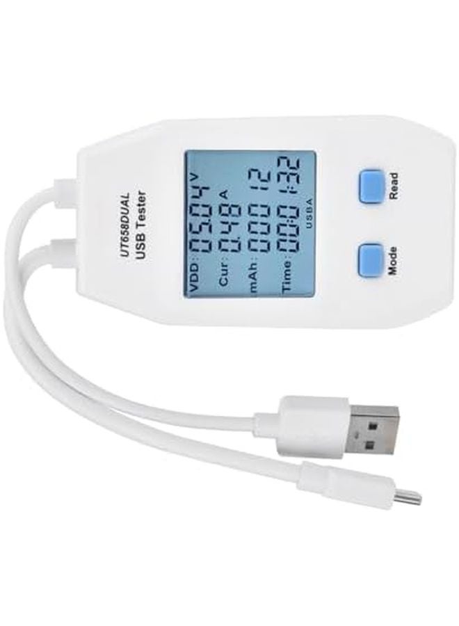 UNiT UT658 جهاز اختبار USB مزدوج فولتميتر أميتر رقمي مقياس سعة الطاقة - Image 4