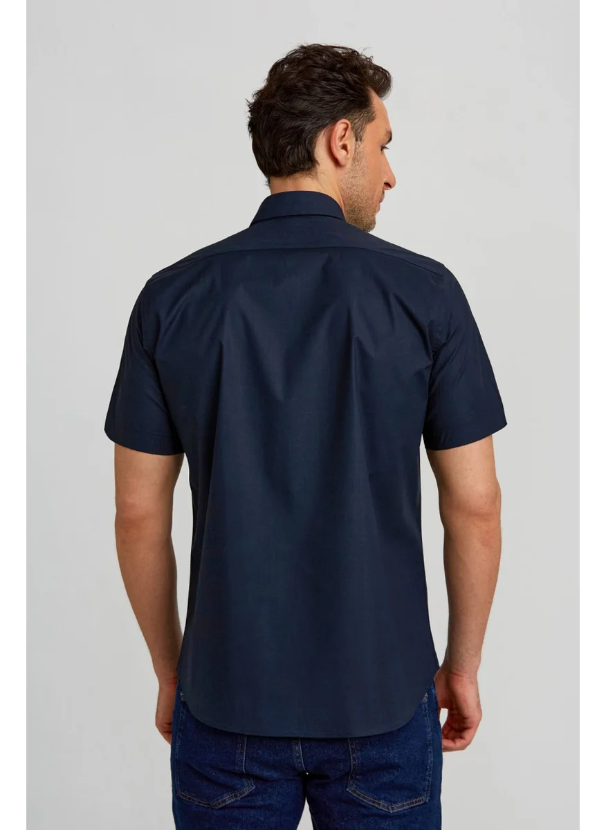 Bisse Short Sleeve Pocket Shirt Navy Blue GM23Y231170_D39