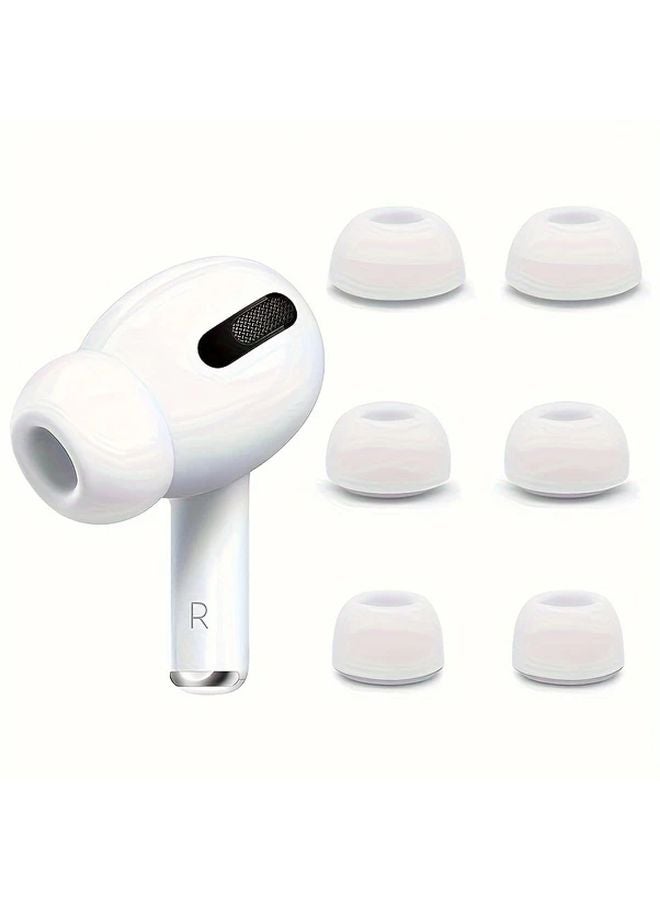 Airpods Pro 1st 2nd Gen Replacement Ear Tips 3 Sizes Large Medium Small White - Image 3