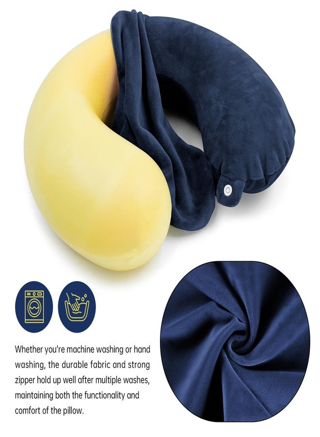 Philbinden 2 Packs Travel Neck Pillow Cover, Reusable U Shaped Neck Pillow Washable Soft Smooth Airplane Pillow Cover (Only Pillow Covers,No Filler) - Image 4