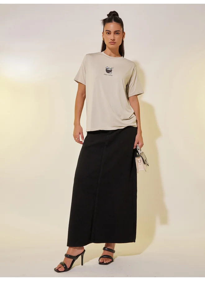 Take Two Take Two Graphic Print Round Neck Regular Fit T-Shirt
