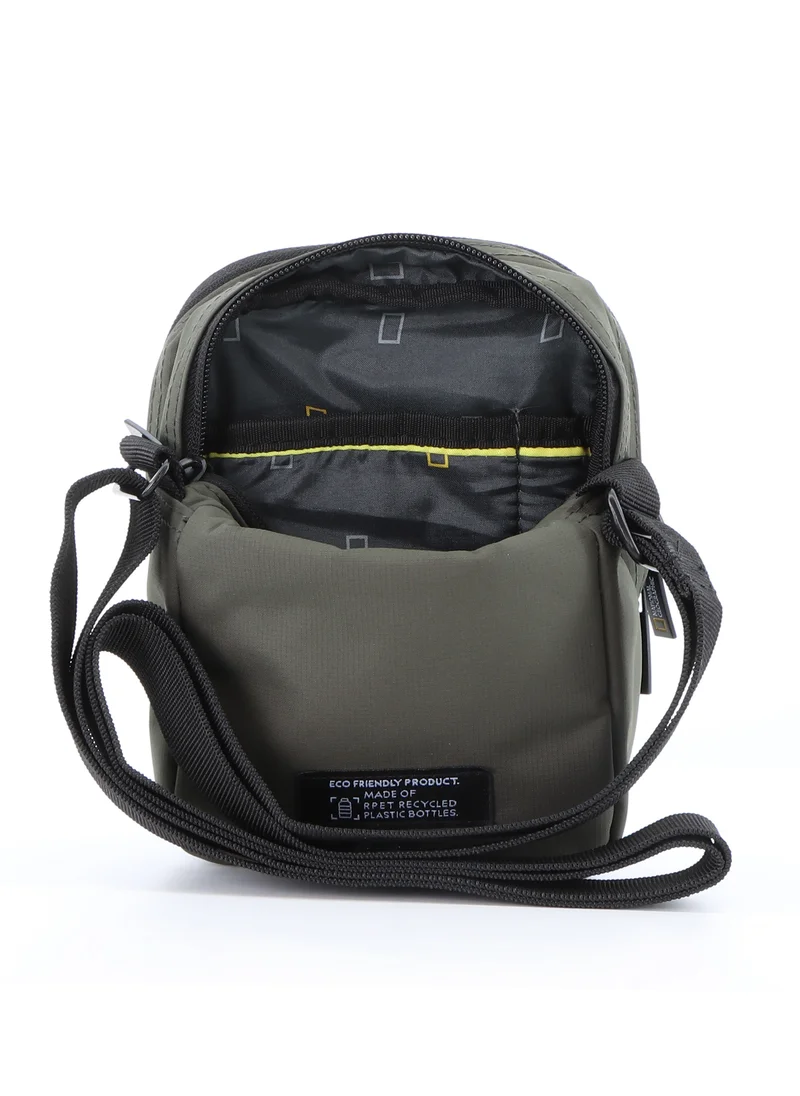 NATIONAL GEOGRAPHIC National Geographic Mutation Small Utility Bag Beige, Zipper Compartment Casual Shoulder Bag For Men And Women Adjustable/Removable Shoulder Strap Secure RFID Pocket