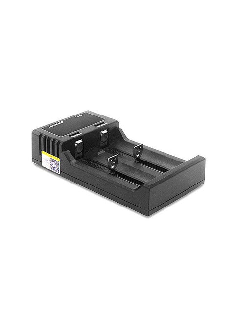 Liitokala Lii-S2 Battery Charger LCD 2 Slots for 18650 26650 21700 18350 AA AA Lithium NiMH Battery Auto-polarity Detector Charger Black