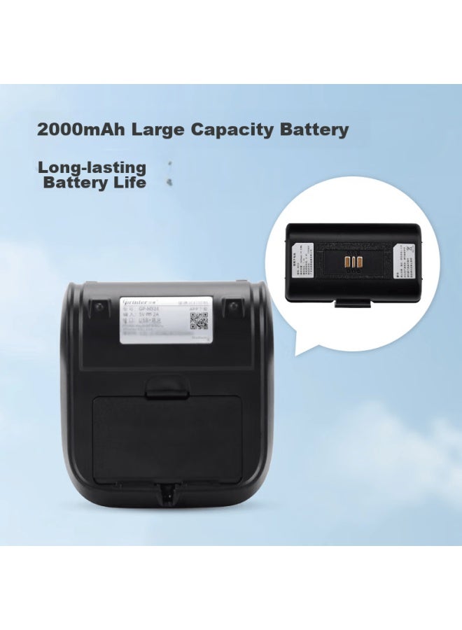 Gprinter Gp-m324 Handheld Portable Blue Printer, Adhesive Label Printing For Clothing, Supermarket, Retail, Warehouse, And Logistics - Image 3