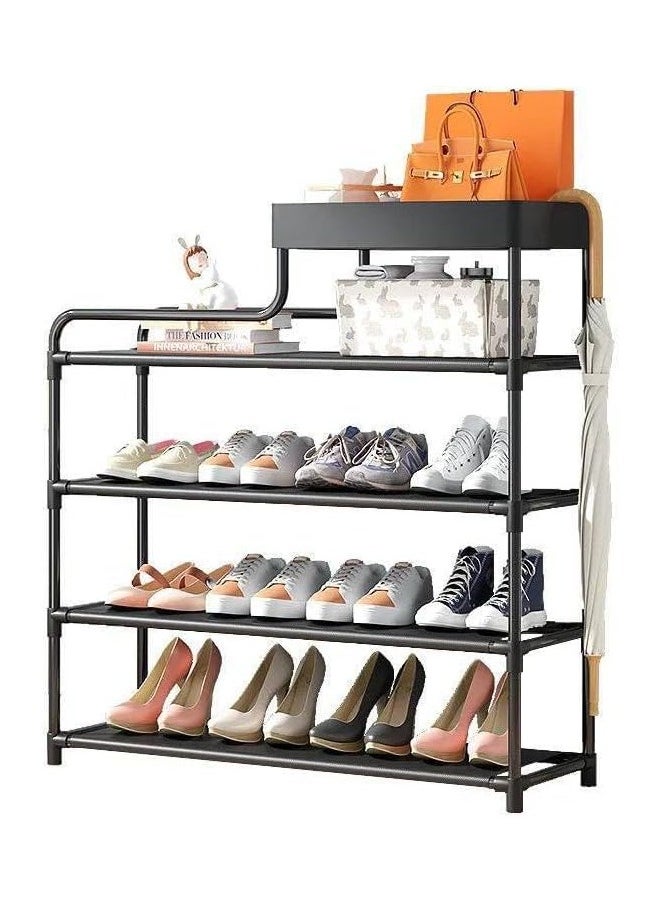 Generic Modern Multi-Purpose Shoe Rack with 4 Spacious Tiers and Top Storage Shelf – Ideal for Entryways and Bedrooms – Stylish Design, Sturdy Construction, and Easy Assembly  - Image 1