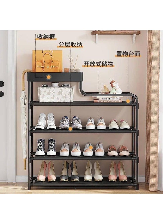 Generic Modern Multi-Purpose Shoe Rack with 4 Spacious Tiers and Top Storage Shelf – Ideal for Entryways and Bedrooms – Stylish Design, Sturdy Construction, and Easy Assembly  - Image 2