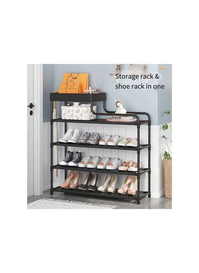 Generic Modern Multi-Purpose Shoe Rack with 4 Spacious Tiers and Top Storage Shelf – Ideal for Entryways and Bedrooms – Stylish Design, Sturdy Construction, and Easy Assembly  - Image 4