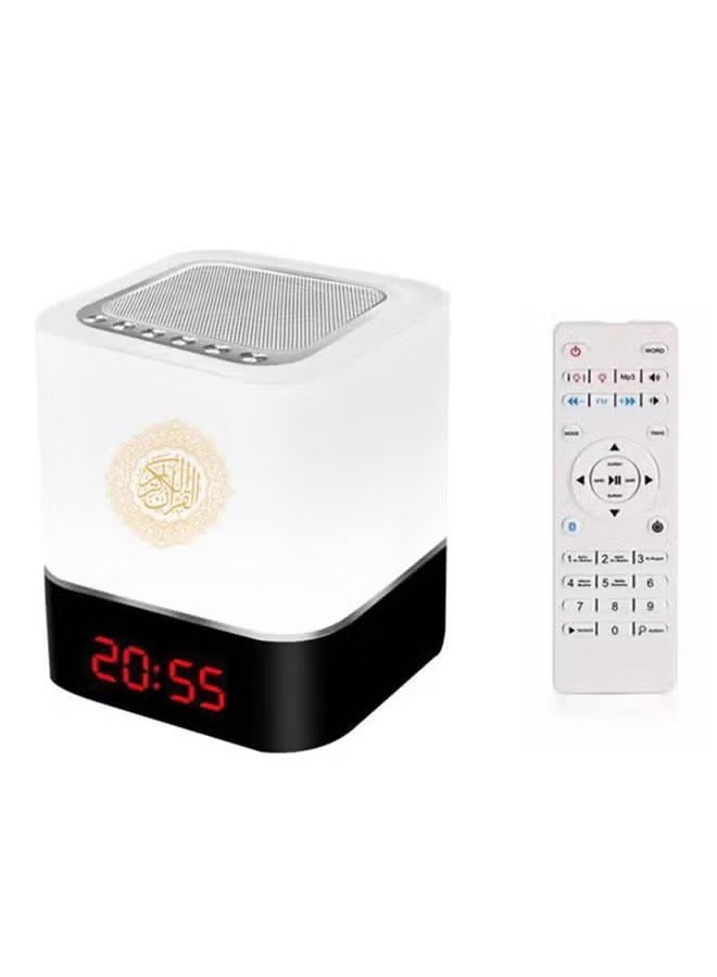 TIGER New Wireless Touch Lamp Quran Bluetooth Speaker with Remote – Elegant White Design, LED Touch Light, Quran Recitation, Music Playback, and Remote Control for Home, Office, and Bedroom Use - Image 1