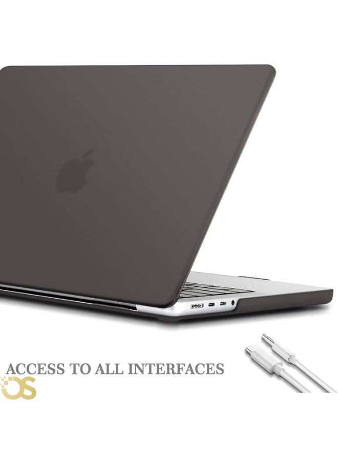 OS Hard Shell Protective Case for MacBook Air 13.6-inch — Transparent Gray (Crystal Gray) — Compatible with A2681, A3113 & A3240 Models - Image 3