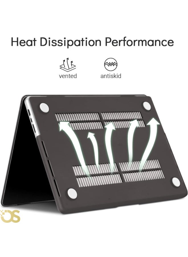 OS Hard Shell Protective Case for MacBook Air 13.6-inch — Transparent Gray (Crystal Gray) — Compatible with A2681, A3113 & A3240 Models - Image 2