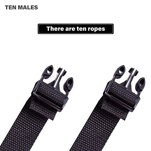 GOODSMANN Boat Cover Tie Down Kit, Durable Tie Down Straps, Trailering Straps with 172cm Webbing Strap and Male Buckle for 300D or 600D Boat Cover, 10 pcs - Image 4