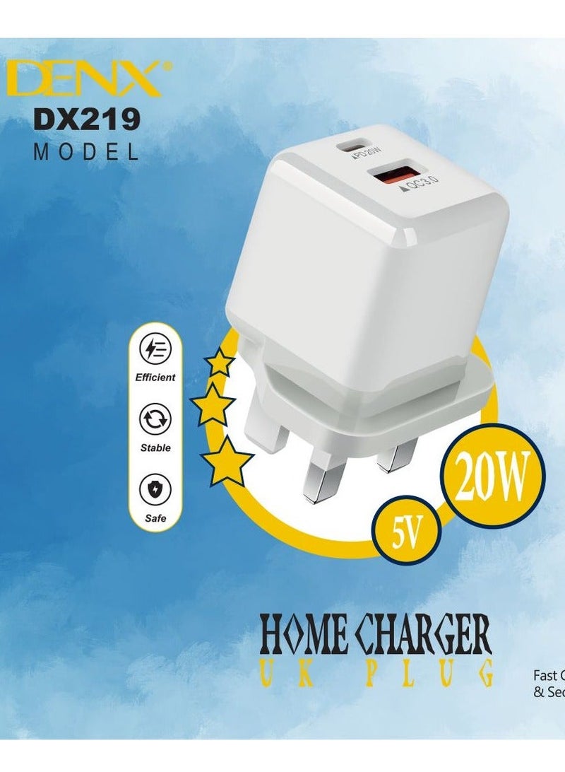 Denx 20W USB-C 3-Pin Power Adapter White - Image 5