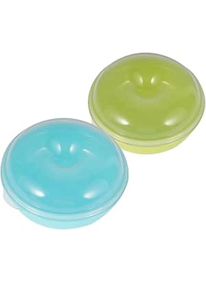 Airtight Doughnut Storage Containers 2 Pack Microwaveable Bread Keeper - Image 1