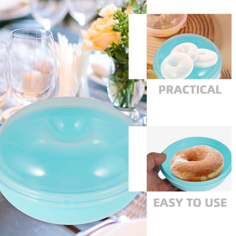 Airtight Doughnut Storage Containers 2 Pack Microwaveable Bread Keeper - Image 5