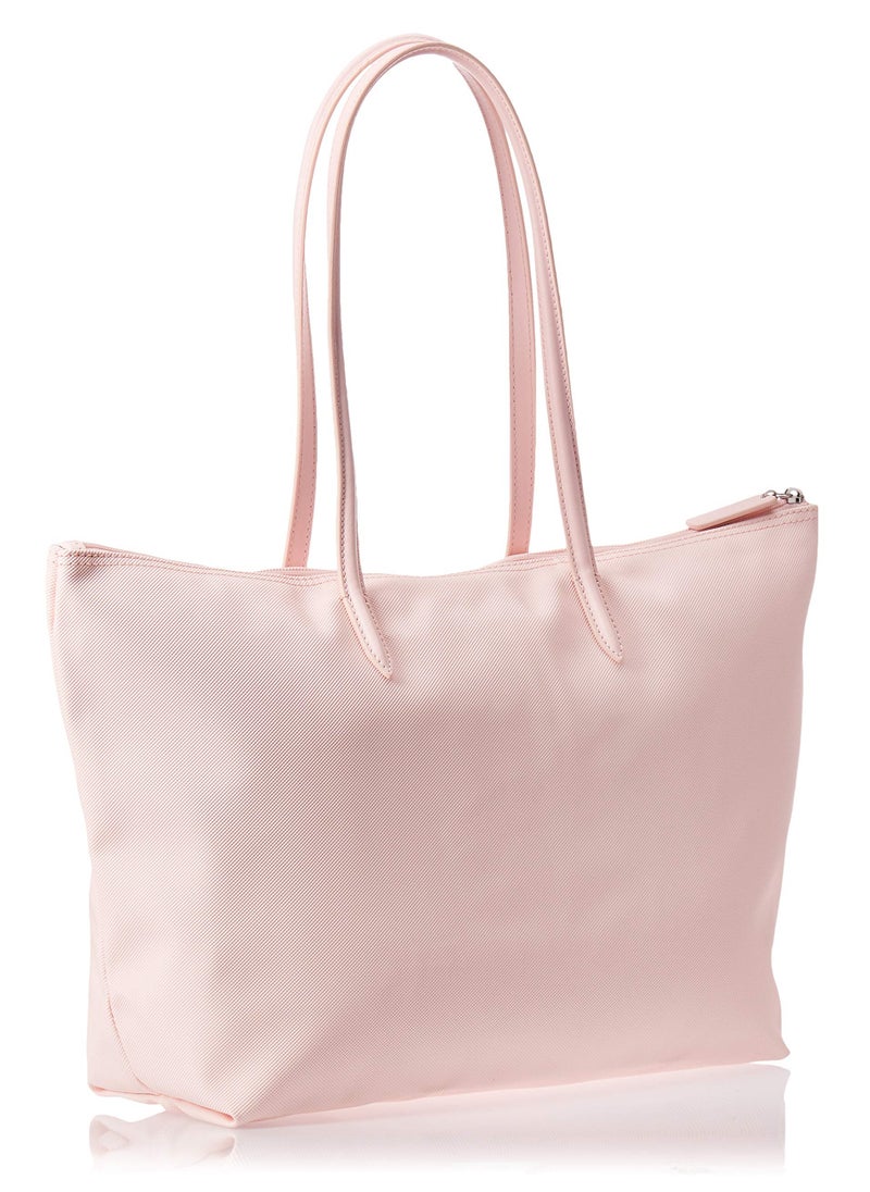 LACOSTE Lacoste bag Women's L12.12 Concept Fashion Versatile Large Capacity Large Size Zipper Handheld Shoulder Bag Tote Bag Large Pink 45cm * 30cm * 12cm  - Image 2
