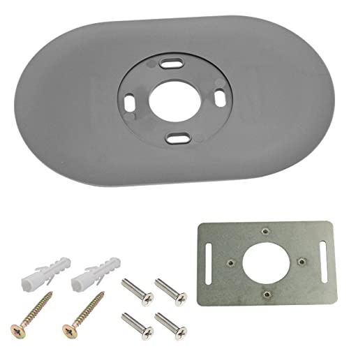 folosem Thermostat Wall Plate Compatible with Google Nest Thermostat 2020 Trim Kit Accessory Fingerprint Resistant Decoration Bracket Mount (Grey) - Image 3