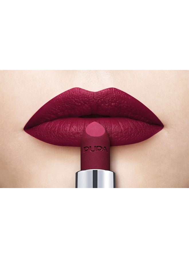 PUPA Milano I Am Matt Pure Colour Lipstick Dresses Lips In Full Deep Color Matte Velvety And Extremely Sensory Feel Glides On Without Weighing Lips Down 053 Dangerous Violet 0.123 Oz - Image 3