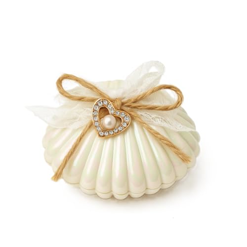 Vrindavanstore.in Gift Box Pearl Shell | Multi-Purpose Return Gift Box for Wedding, Birthday & Parties | Premium Ring Box for Engagement | Candy for Hampers | Decorative Mini Gifting Box - Image 1