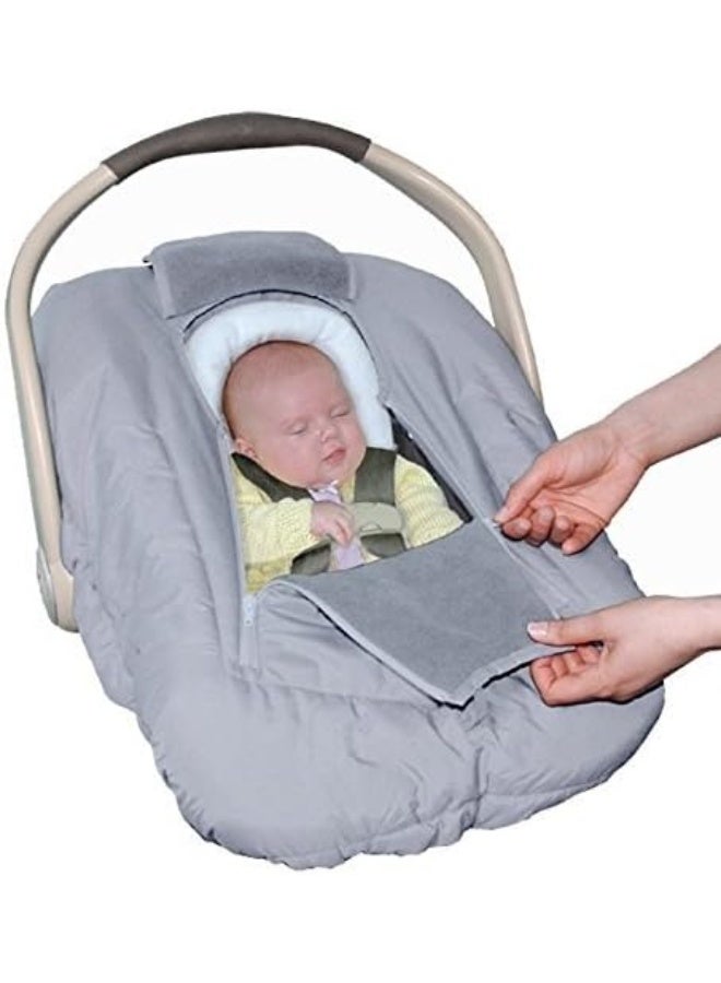 Jolly Jumper Sneak a Peek Infant Carseat Cover Deluxe Gray