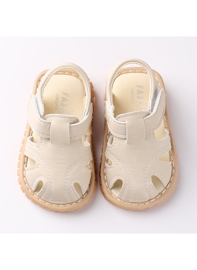 Generic Soft Sole Anti-slip Baby Sandals 0-2Y Beige 